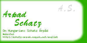 arpad schatz business card