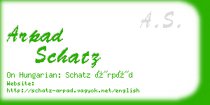 arpad schatz business card